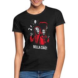 Spreadshirt Haus des Geldes - La Casa De Papel - Bella Ciao! Frauen T-Shirt, M, Schwarz von Spreadshirt
