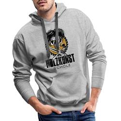 Spreadshirt Holzkunst Scholz Merch Totenkopf Und Mehr Männer Premium Hoodie, L, Grau meliert von Spreadshirt