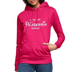 Spreadshirt Ich Bin Eine Prinzessin Deshalb Statement Frauen Hoodie, M, Dunkles Pink von Spreadshirt