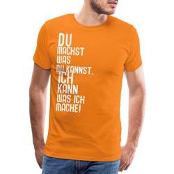 Spreadshirt Ich Kann Was Ich Mache Fachmann Handwerker Profi Männer Premium T-Shirt, XXL, Orange von Spreadshirt