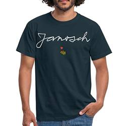 Spreadshirt Janosch Tigerente Signatur Schriftzug Männer T-Shirt, 3XL, Navy von Spreadshirt