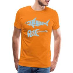 Spreadshirt Jesus Rocks Männer Premium T-Shirt, L, Orange von Spreadshirt