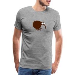 Spreadshirt Kiwi Vogel Schnepfenstrauß Männer Premium T-Shirt, L, Grau meliert von Spreadshirt