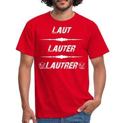 Spreadshirt Laut Lauter Lautrer Kaiserslautern Teufel Fussball Aufstieg Fan Männer T-Shirt, L, Rot von Spreadshirt