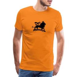 Spreadshirt Lion of Judah Männer Premium T-Shirt, 3XL, Orange von Spreadshirt