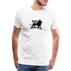 Spreadshirt Lion of Judah Männer Premium T-Shirt, L, weiß von Spreadshirt