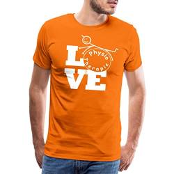 Spreadshirt Love Physiotherapie Männer Premium T-Shirt, L, Orange von Spreadshirt
