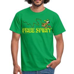Spreadshirt Marsupilami Free Spirit Spruch Männer T-Shirt, 4XL, Kelly Green von Spreadshirt