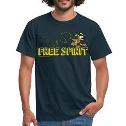 Spreadshirt Marsupilami Free Spirit Spruch Männer T-Shirt, XL, Navy von Spreadshirt