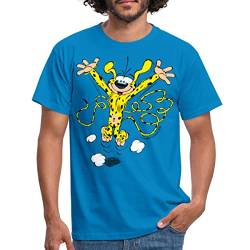 Spreadshirt Marsupilami Happy Männer T-Shirt, XXL, Royalblau von Spreadshirt