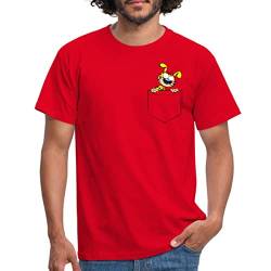 Spreadshirt Marsupilami Taschenmotiv Männer T-Shirt, XXL, Rot von Spreadshirt
