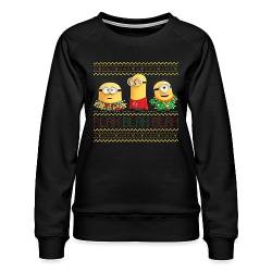 Spreadshirt Minions Ugly X-Mas Blah Ugly Christmas Weihnachten Frauen Premium Pullover, XL, Schwarz von Spreadshirt