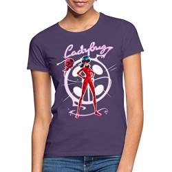 Spreadshirt Miraculous Ladybug Mit Tikki Frauen T-Shirt, XL, Dunkellila von Spreadshirt