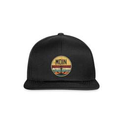 Spreadshirt Moin Anker Vintage Retro Style Snapback Cap, One Size, Schwarz/Schwarz von Spreadshirt