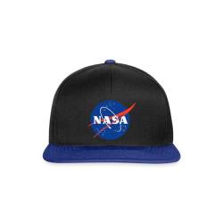 Spreadshirt NASA Classic Logo Snapback Cap, One Size, Schwarz/Königsblau von Spreadshirt
