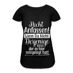 Spreadshirt Nicht Anfassen Babybauch Frauen Schwangerschafts T-Shirt, XXL, Schwarz von Spreadshirt