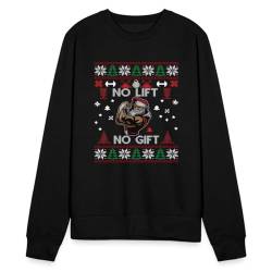 Spreadshirt No Lift No Gift Fitnes Ugly Christmas Sweater Weihnachten Unisex Pullover, S, Schwarz von Spreadshirt