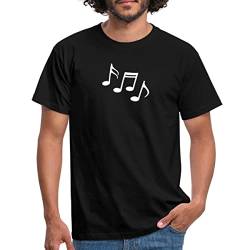 Spreadshirt Noten Musiknoten House Dance Klassik Musik Musiker Männer T-Shirt, XL, Schwarz von Spreadshirt