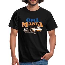 Spreadshirt Opel Manta Cooles Design In Blau Und Orange Männer T-Shirt, S, Schwarz von Spreadshirt