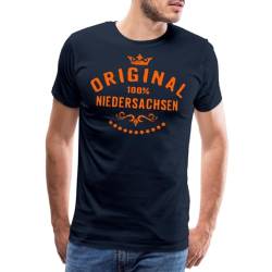 Spreadshirt Original Niedersachsen Rahmenlos® Männer Premium T-Shirt, XL, Navy von Spreadshirt