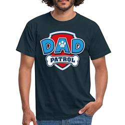 Spreadshirt Paw Patrol Dad Patrol Papa Männer T-Shirt, 4XL, Navy von Spreadshirt