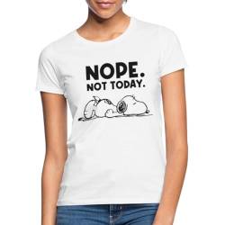 Spreadshirt Peanuts Snoopy Nope Not Today Bürohumor Frauen T-Shirt, M, weiß von Spreadshirt