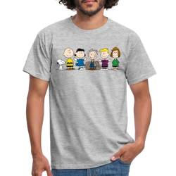 Spreadshirt Peanuts Snoopy Und Seine Freunde Männer T-Shirt, XL, Grau meliert von Spreadshirt