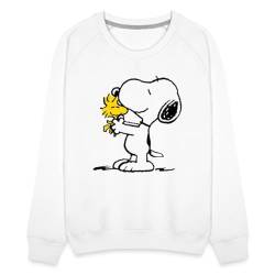 Spreadshirt Peanuts Snoopy Und Woodstock Frauen Premium Pullover, M, weiß von Spreadshirt