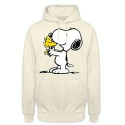 Spreadshirt Peanuts Snoopy Und Woodstock Unisex Hoodie, L, Vanille-Milchshake von Spreadshirt