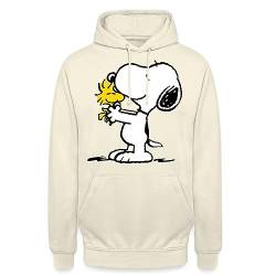 Spreadshirt Peanuts Snoopy Und Woodstock Unisex Hoodie, XXL, Vanille-Milchshake von Spreadshirt