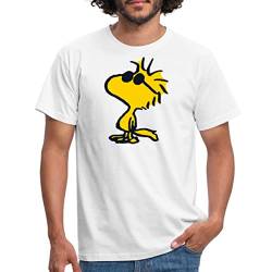 Spreadshirt Peanuts Woodstock Sonnenbrille Cool Männer T-Shirt, XL, weiß von Spreadshirt
