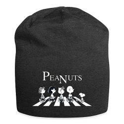 Spreadshirt Peanuts and Friends Abbey Road Jersey-Beanie, One Size, Anthrazit von Spreadshirt