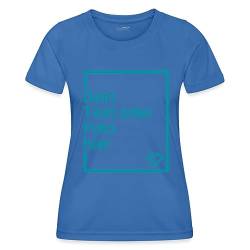 Spreadshirt Personalisierbares Sportshirt Selbst Gestalten mit Foto und Text Wunschmotiv Frauen Funktions-T-Shirt, XXL, Königsblau von Spreadshirt