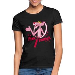 Spreadshirt Pink Panther Paulchen Detektiv In Lupe Frauen T-Shirt, S, Schwarz von Spreadshirt