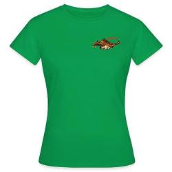 Spreadshirt Pippi Langstrumpf Auf Der Lauer Frauen T-Shirt, L, Kelly Green von Spreadshirt