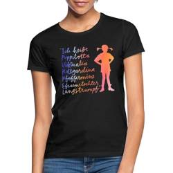 Spreadshirt Pippi Langstrumpf Ich Heiße … Frauen T-Shirt, L, Schwarz von Spreadshirt