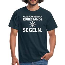 Spreadshirt Plan Ruhestand Rente Segeln Schönes Männer T-Shirt, 3XL, Navy von Spreadshirt