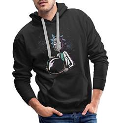 Spreadshirt Rick and Morty Rick mit Astronautenhelm Männer Premium Hoodie, XL, Schwarz von Spreadshirt