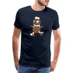 Spreadshirt Sandmännchen Und Seine Freunde Pittiplatsch Männer Premium T-Shirt, L, Navy von Spreadshirt