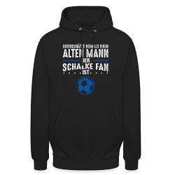 Spreadshirt Schalke Fan Alter Mann Fußball Geschenk Gelsenkirchen Unisex Hoodie, XXL, Schwarz von Spreadshirt