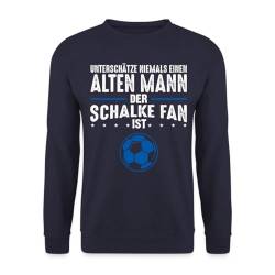 Spreadshirt Schalke Fan Alter Mann Fußball Geschenk Gelsenkirchen Unisex Pullover, XL, Navy von Spreadshirt