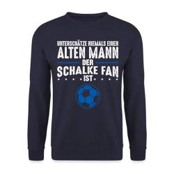 Spreadshirt Schalke Fan Alter Mann Fußball Geschenk Gelsenkirchen Unisex Pullover, XXL, Navy von Spreadshirt