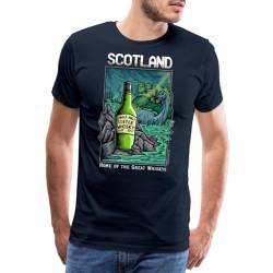 Spreadshirt Scotland: Home of The Great Whiskys Männer Premium T-Shirt, XL, Navy von Spreadshirt