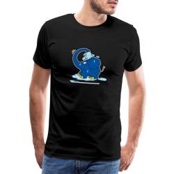 Spreadshirt Sendung Mit Der Maus Kleiner Elefant Dusche Männer Premium T-Shirt, 3XL, Schwarz von Spreadshirt