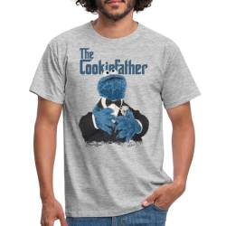 Spreadshirt Sesamstraße The Cookiefather Männer T-Shirt, 4XL, Grau meliert von Spreadshirt