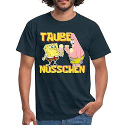 Spreadshirt Spongebob Schwammkopf Taube Nüsschen Patrick EIS Männer T-Shirt, M, Navy von Spreadshirt