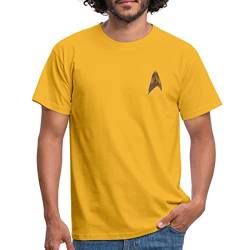 Spreadshirt Star Trek Delta Abzeichen Uniform Goldmuster Männer T-Shirt, XL, Gelb von Spreadshirt