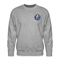 Spreadshirt Star Trek Discovery Abzeichen Sternenflotte Klein Männer Premium Pullover, L, Grau meliert von Spreadshirt