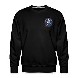 Spreadshirt Star Trek Discovery Abzeichen Sternenflotte Klein Männer Premium Pullover, L, Schwarz von Spreadshirt