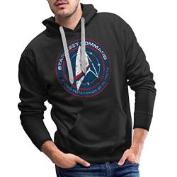 Spreadshirt Star Trek Discovery Abzeichen Sternenflotte Männer Premium Hoodie, XXL, Schwarz von Spreadshirt